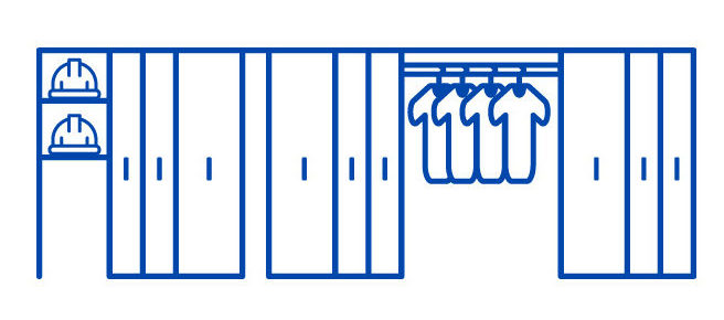 Illustration d'un meuble de stockage bien rangé